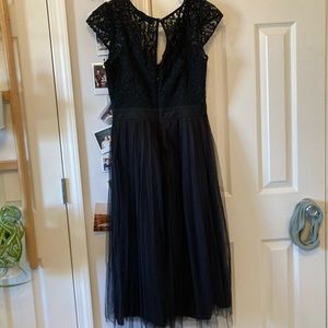 black zara midi dress